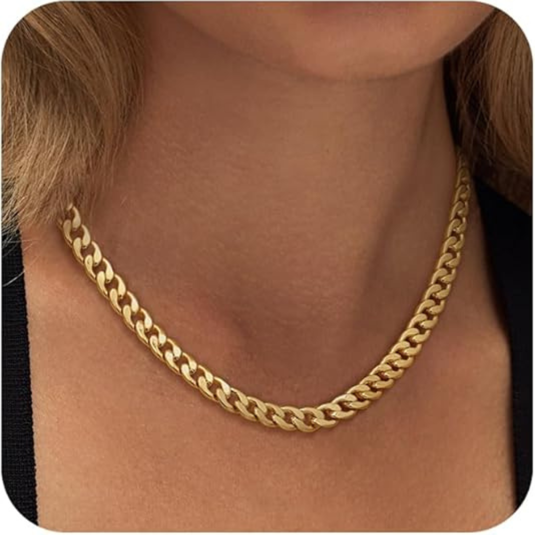 Anabel – Necklace with gold links