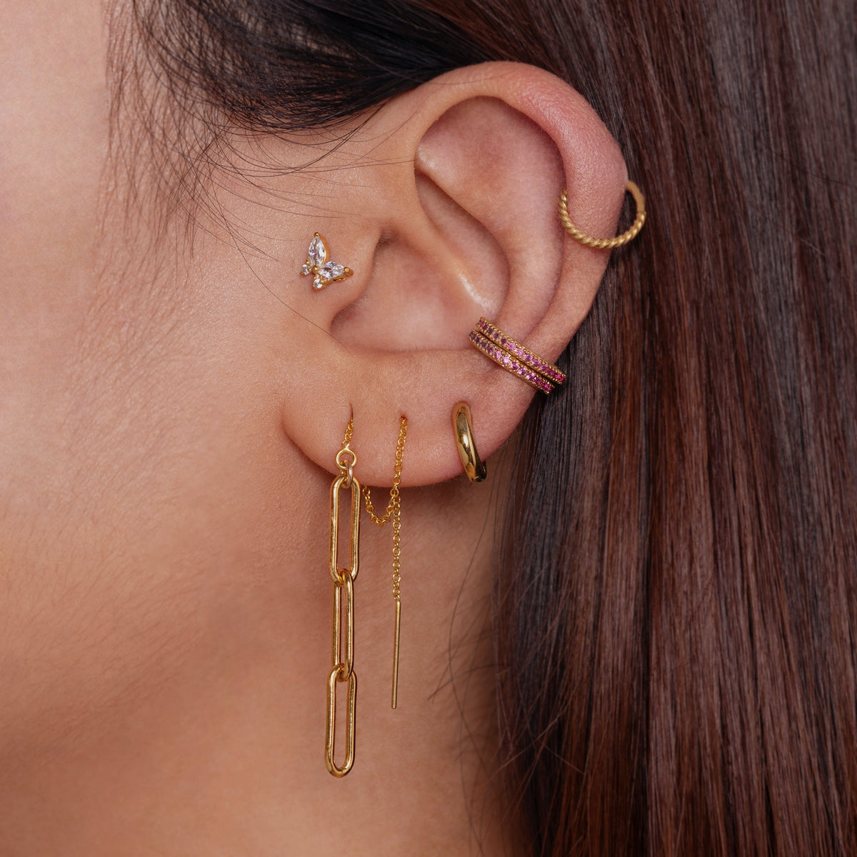 Leila - 8mm Twisted Rope Hoops