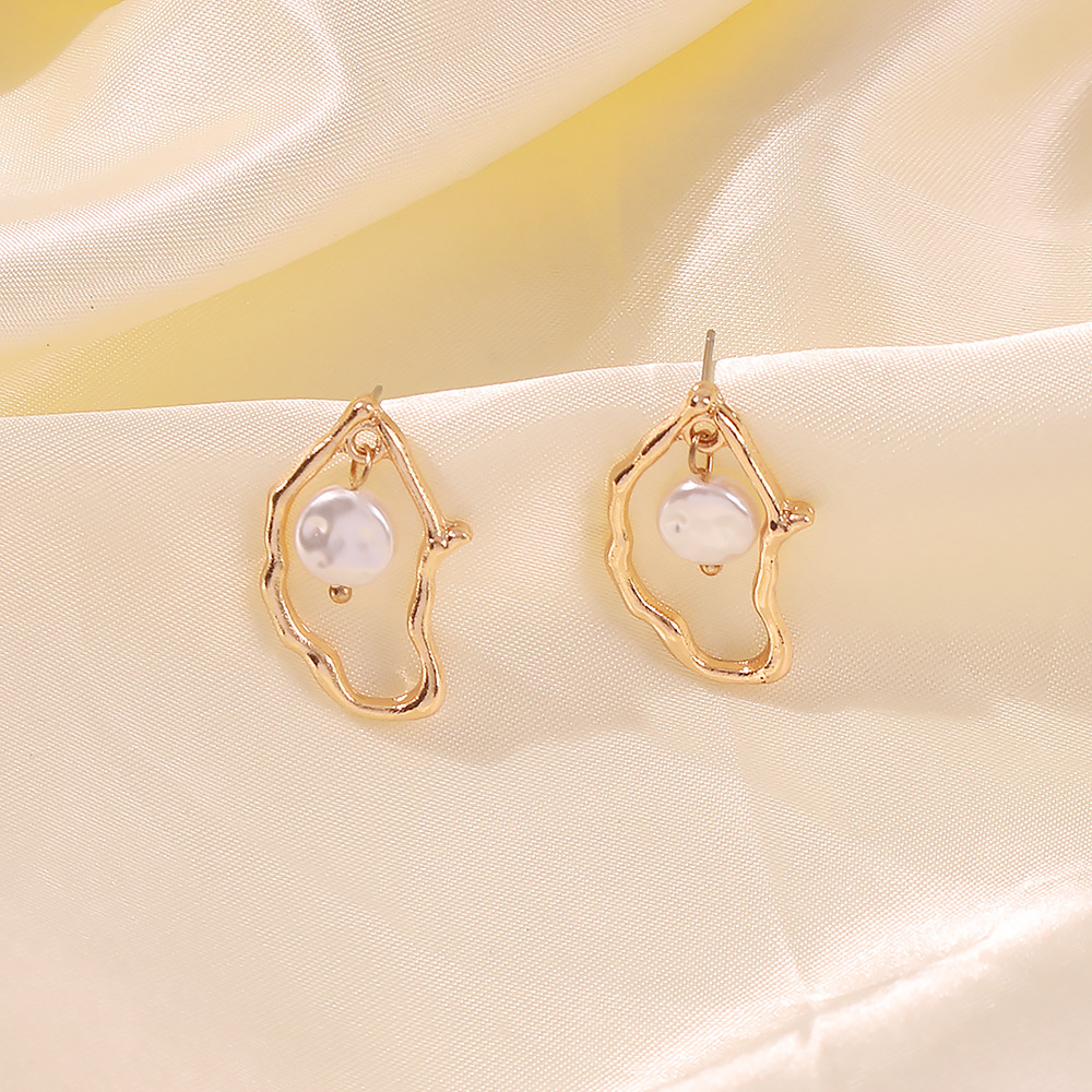 Irregular Pearl Earrings - Drop Pearl Earrings