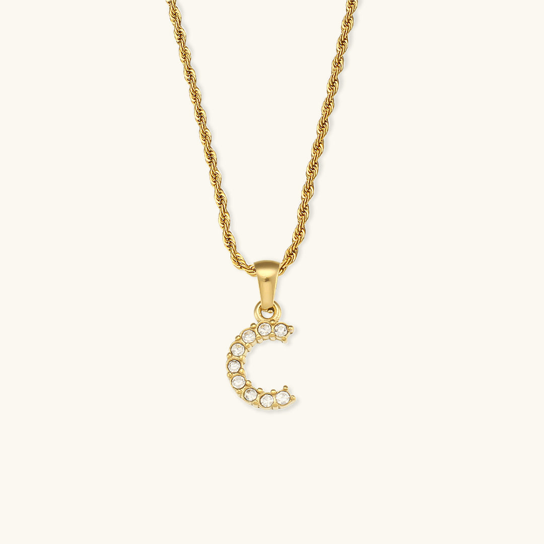 Maeve - Diamond Initial Necklace