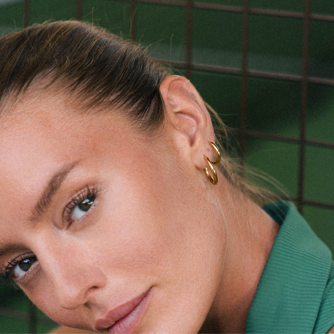 Clara – Classic waterproof gold earrings