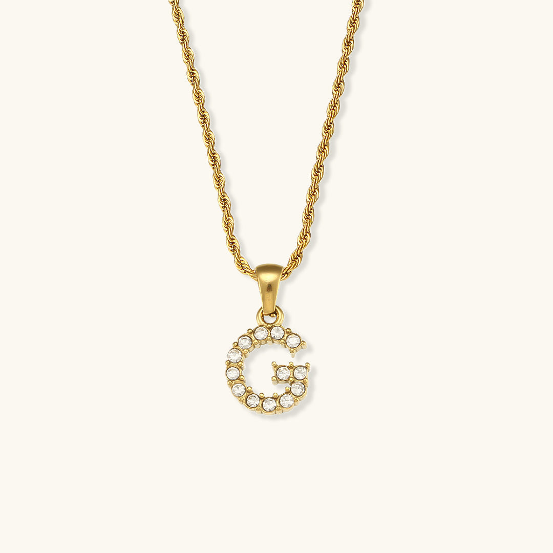 Maeve - Diamond Initial Necklace
