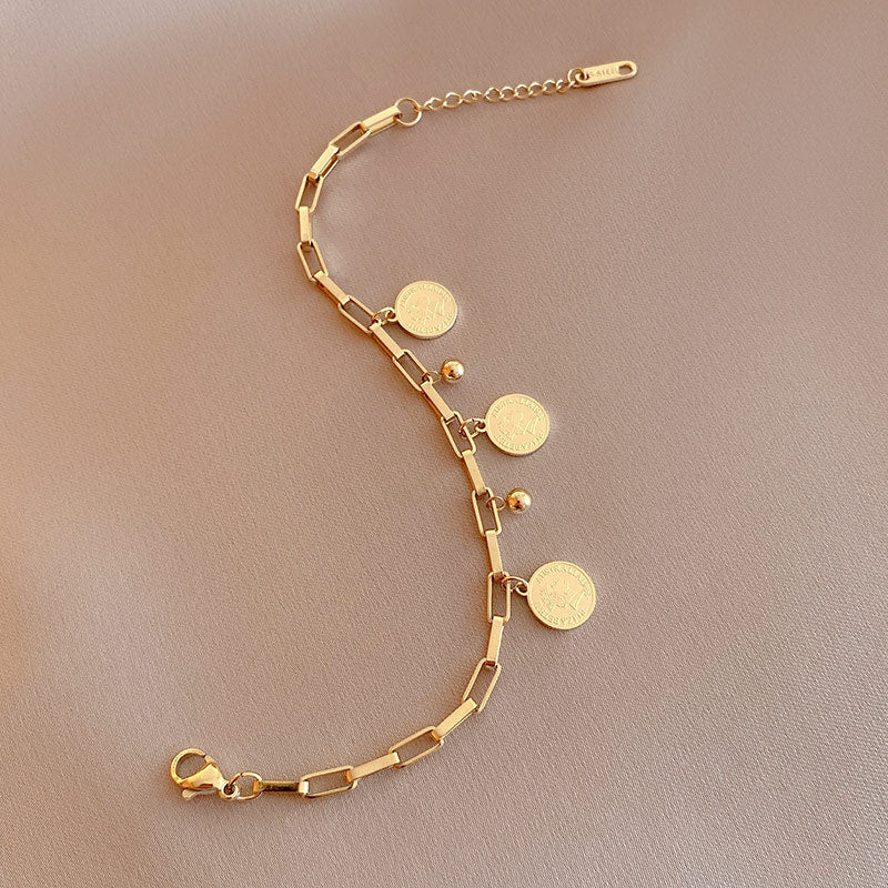 Maja – Adjustable Bracelet with Gold Coins