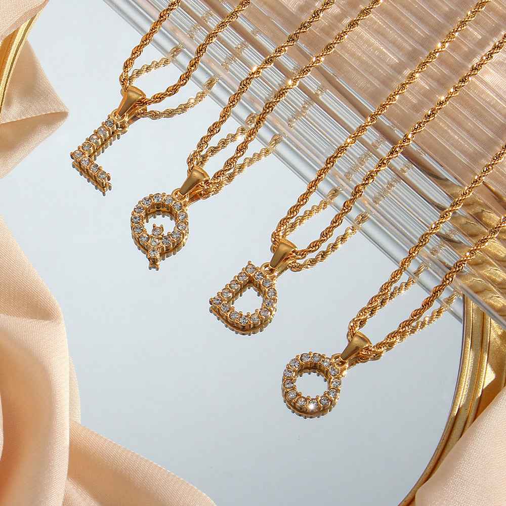 Maeve - Diamond Initial Necklace
