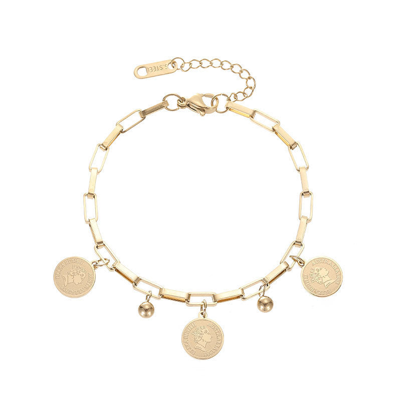 Maja – Adjustable Bracelet with Gold Coins