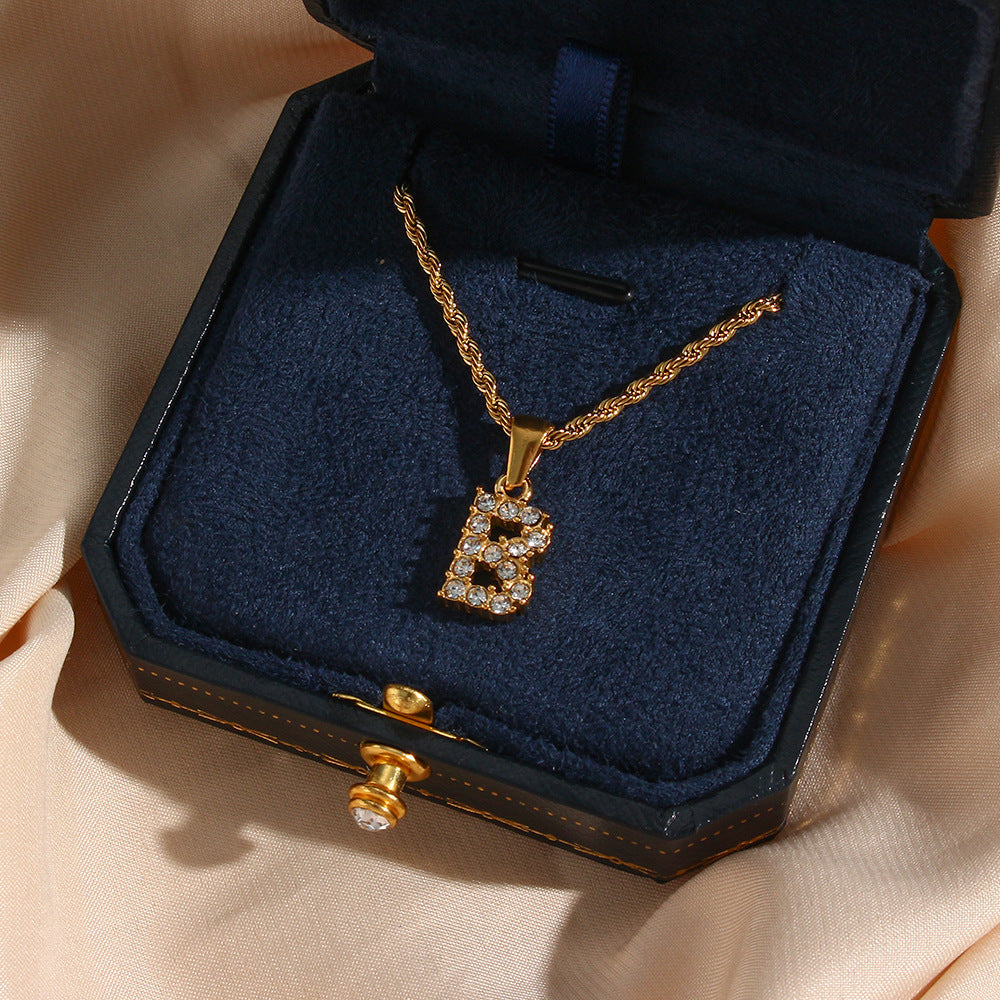 Maeve - Diamond Initial Necklace