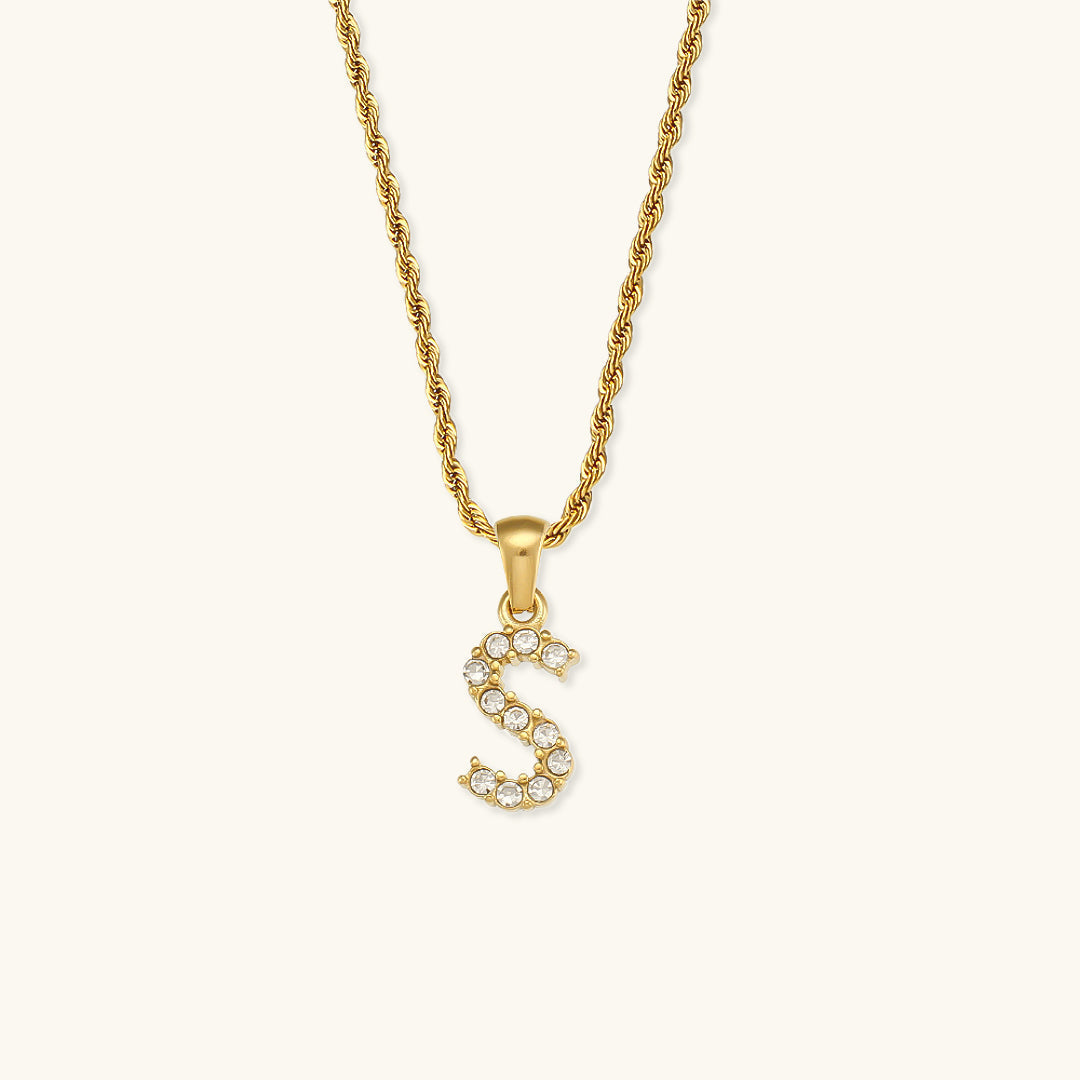 Maeve - Diamond Initial Necklace