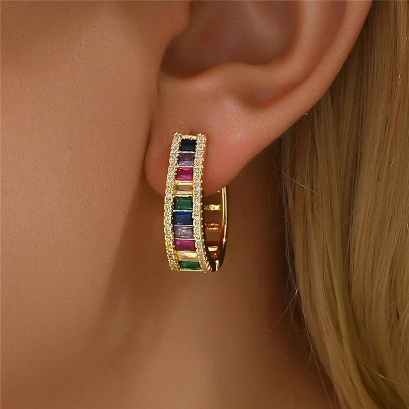Aurelya – Elegant Rainbow Earrings
