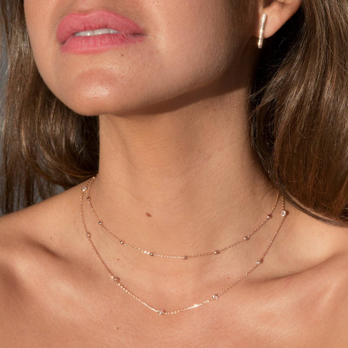 Inlaid Pearl Necklace - Round Pearl Necklace