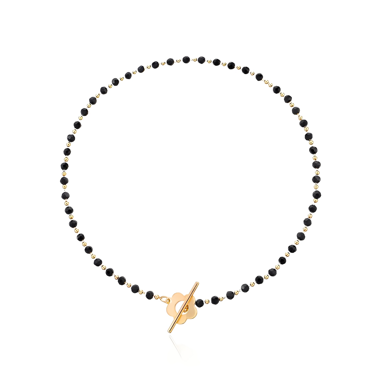 Naya - Floral Choker Necklace with Flower Clasp
