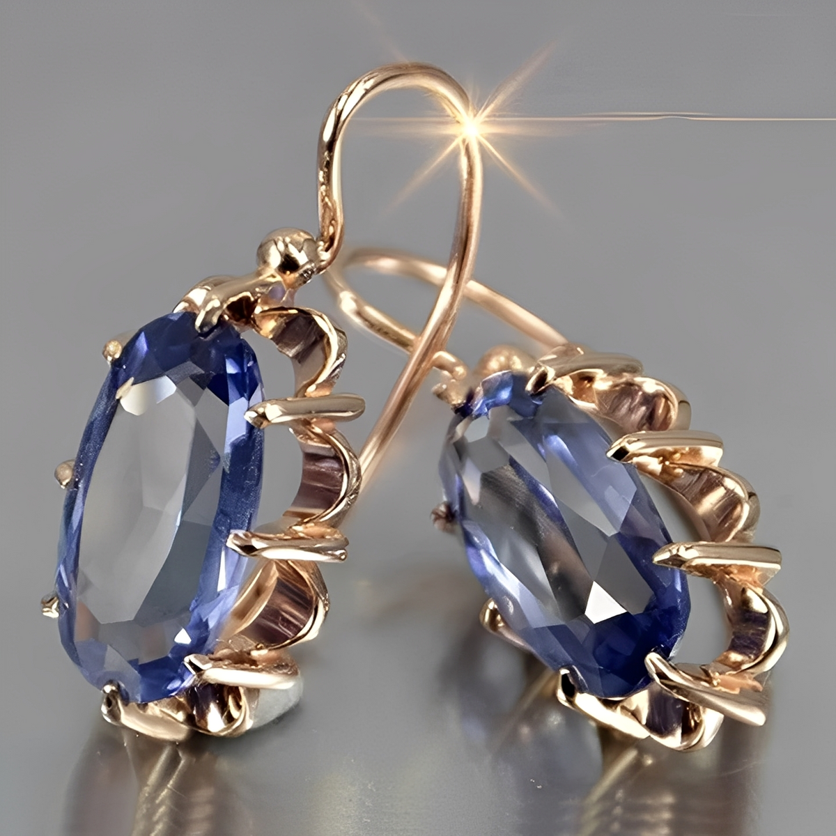 Jayela – Vintage earrings with blue zirconias