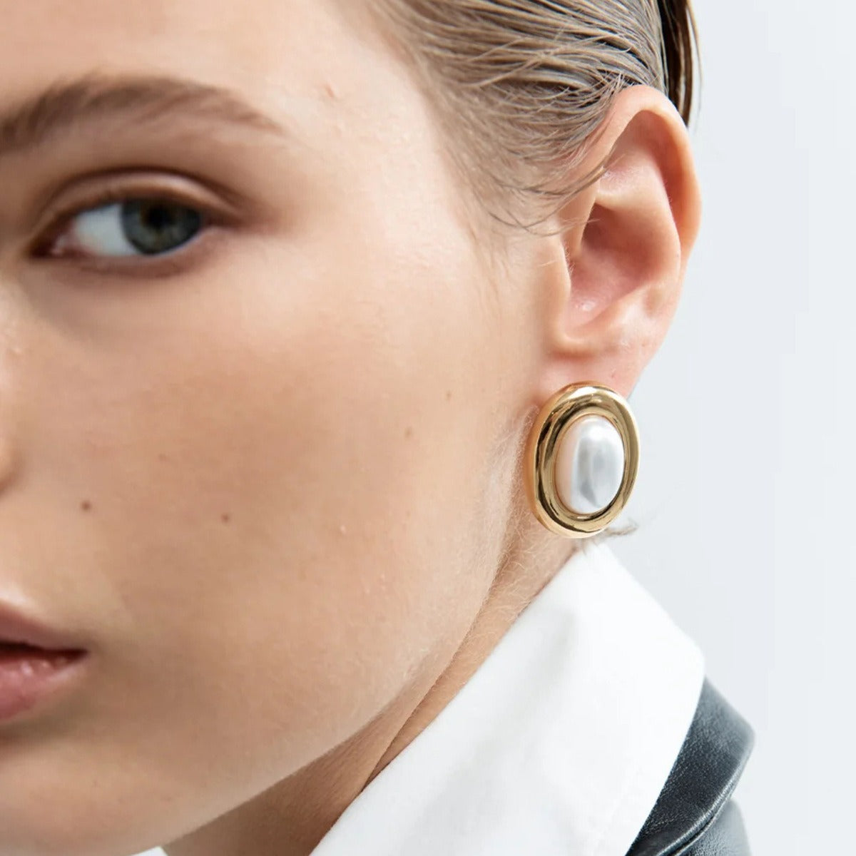 Colette – Vintage pearl stainless steel earrings