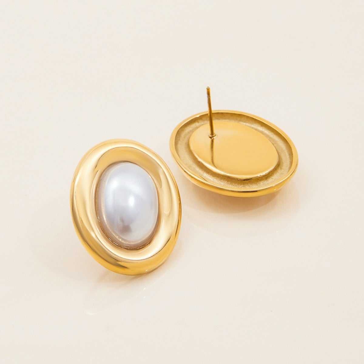 Colette – Vintage pearl stainless steel earrings