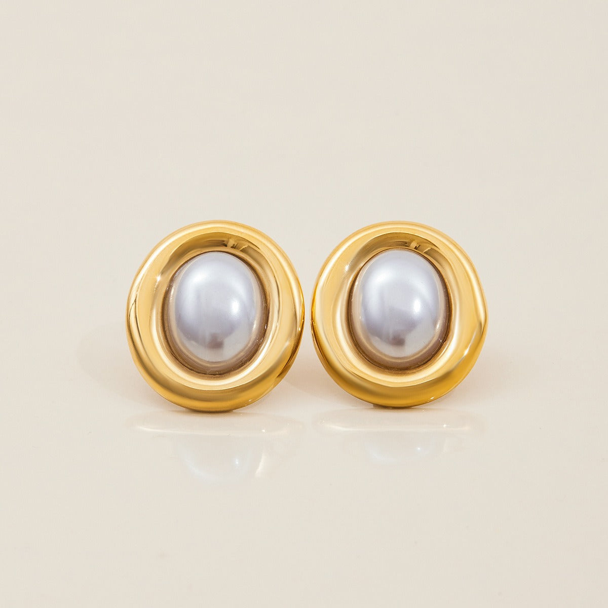Colette – Vintage pearl stainless steel earrings