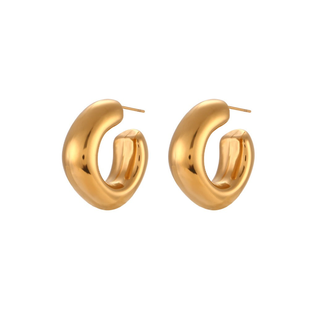 Amandine – Thick stainless steel hoops
