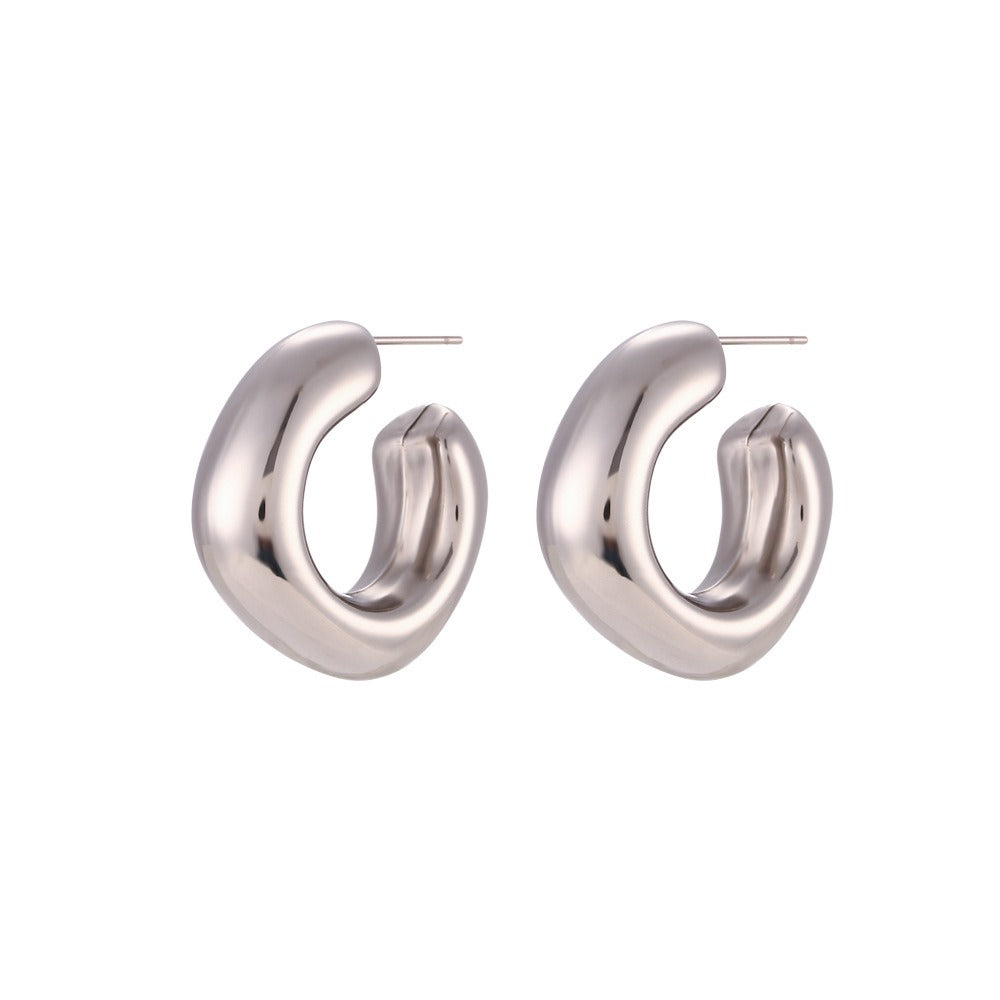 Amandine – Thick stainless steel hoops
